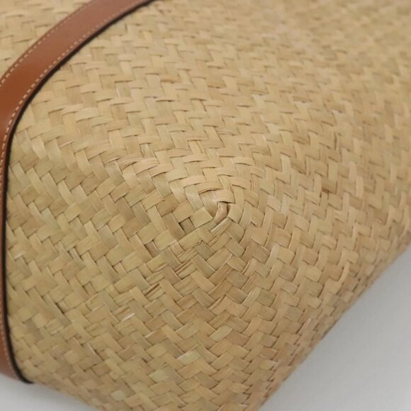 Jimmy Choo Studs Tote Bag Straw Beige Auth BA5421 - Picture 4 of 13